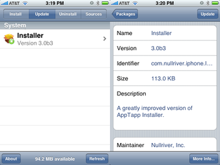 Illustration for article titled iPhone Installer App Updated to 3.0beta3 With Many Improvements
